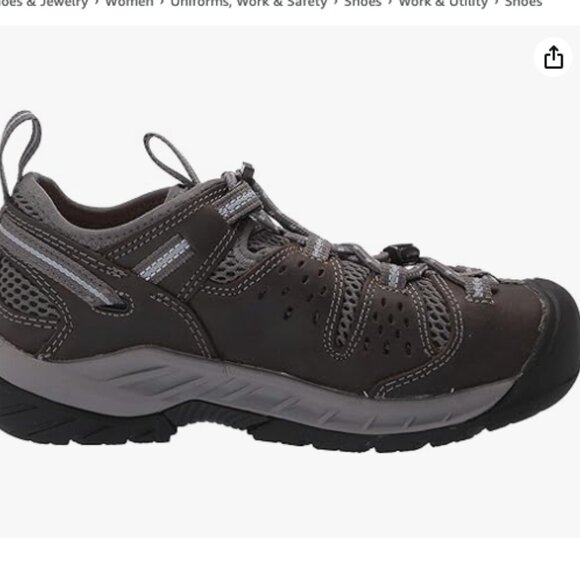 KEEN Utility womens Atlanta Cool 2 Low Steel Toe Esd Work Shoe, Gargoyle/Blue - Picture 6 of 6